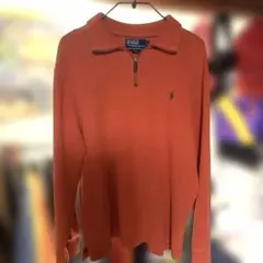Polo by Ralph Lauren ハーフジップ スウェット　オレンジ