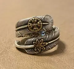 フェザー シルバー リング ヴィンテージ インディアン メキシカン 【R-88】