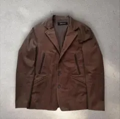 【牛革切替】ジャーナルスタンダード テーラードジャケット ブラウン Lサイズ