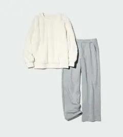 UNIQLO ユニクロ ファーリーフリースセット オフホワイト Sサイズ