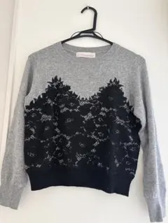31 Sons de mode レース切り替え ニット
