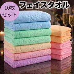 フェイスタオル　まとめ売り　１０枚セット 吸水　速乾　クマ　カラフル　アウトドア