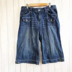(大きいサイズ) ベルメゾン デニム クロップド丈 パンツ Y2K XLのサムネイル