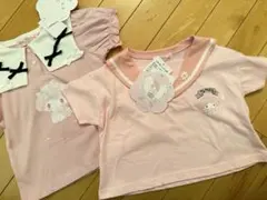 女の子90 マイメロディ セーラー襟 Tシャツ2点セット 夏服