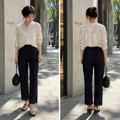 新品未使用タグ付 Steven Alan UA別注 カットワーク パンツ 黒 M