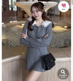 OLIVE des OLIVE ファーワンピ