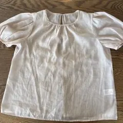 【GU 】シアーバックリボンブラウス