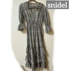 snidel 公式 ギンガムチェック ワンピース