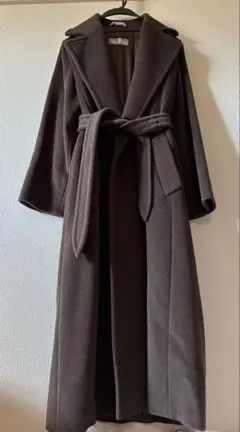 大幅値下げ！　MaxMara ブラウン　ロング　コート ベルト付き