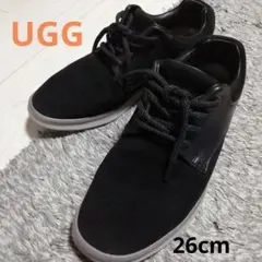 UGG アグ 黒 スエード カジュアルスニーカー 26cm