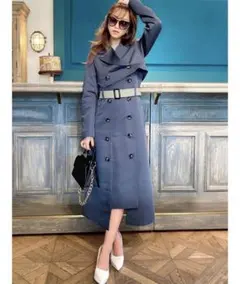 3way ロングコート ブルー タグ付き 値下げ不可