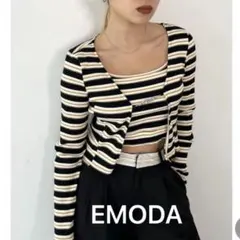 【EMODA エモダ】ストライプ カーディガン キャミソール セットアップ