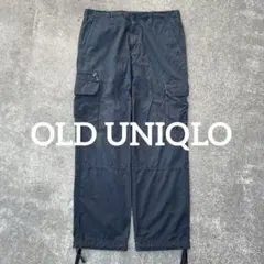 90s OLD UNIQLO カーゴパンツ ブラック 古着 ワイド m-65型