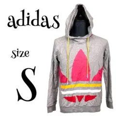 adidas アディダス パーカー スウェット S トレフォイル ビッグロゴ