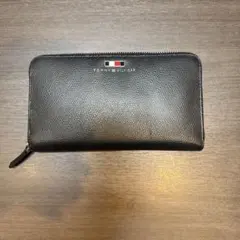 TOMMY HILFIGER ラウンドファスナー長財布 ブラック