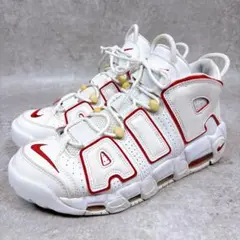NIKE ナイキ エアモアアップテンポ 白 赤 モアテン 27㎝のサムネイル