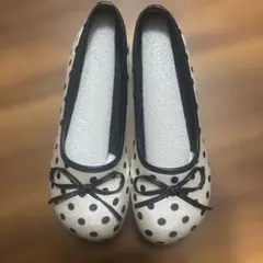 H-SHAN HS shoes ドット柄 フラットシューズ 24.5cmのサムネイル