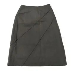 【GIANNI Lo GIUDICE】ダークグレー タイトスカート ひざ丈★34
