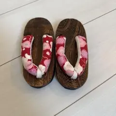 【美品】キッズ草履 浴衣下駄　キッズ17cm