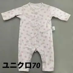 ユニクロ 水玉ロンパース 70