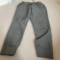 グレー 裾リブ付きパンツ M 裏起毛