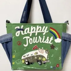 No.759 デニムリメイク☆トートバッグ♡大きめ