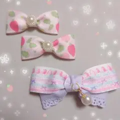 G1332 ハンドメイド ヘアゴム セット ピンク - メルカリ