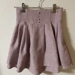 evelyn ツイードダブルフレアスカート