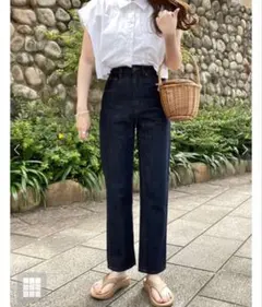 ハイウエストストレートデニムパンツ[cu295]のサムネイル