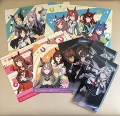 ウマ娘 下敷き4枚　ミニクリアファイル3種4枚セット