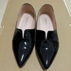mamian ドレスシューズ　ブラックエナメル　23.5cm
