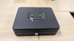 中古品　キャッシュボックス (Black, W30×D24×H9cm)