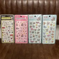 PEANUTS & トムとジェリー ぷくぷくシール４枚セット