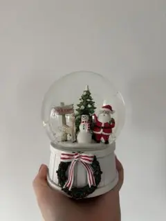かわいいオルゴール付きクリスマス スノードーム