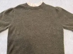 ZARA オリーブグリーン フリルニット 半袖