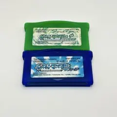【動作確認済】GBAポケットモンスター リーフグリーン・サファイア2本セット