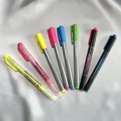 蛍光ペン　3種 4色 8本 セット