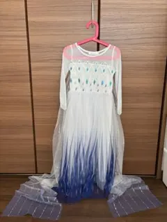 キッズドレス 白と青のグラデーション