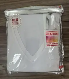ユニクロ ヒートテック 極暖 VネックT 長袖 ホワイト メンズ Mサイズ 新品