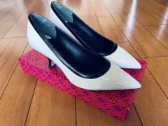TORY BURCH バイカラー パンプス 6.5M 未使用のサムネイル
