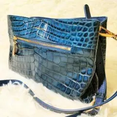 未使用 レザージュエルズ 2WAY クロコダイル型押し ショルダーバッグ