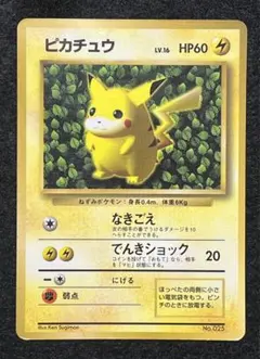 旧裏 ピカチュウ Lv.16 Ken sugimori 表記 ②