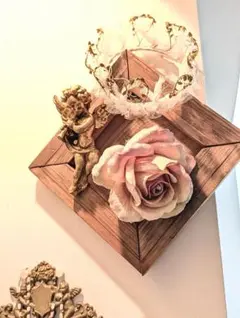 【98】フランス アンティーク ビンテージ 布花 花冠 ティアラ ウェディング 98】フランス アンティーク ビンテージ 布花 花冠 ティアラ