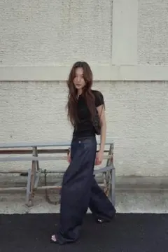 Zara ワイドレッグ PAPERBAG パンツのサムネイル