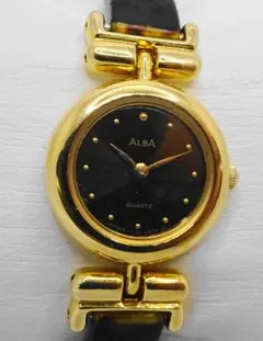稼働 SEIKO ALBA Y150-0G30 べっ甲調 ブレスウォッチS614
