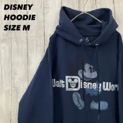 DISNEY ウォルトディズニーワールドミッキーマウスプリントスエットパーカーM