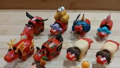 伝統工芸品 唐津くんち 曳山土人形佐賀県唐津市郷土玩具5体 陶器