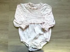 着用1回⭐︎ベビー服長袖ロンパースピンクチェック柄 80cmテータテート