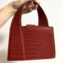 ZARAクロコダイル風レザー ハンドバッグ