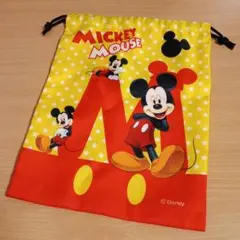 ミッキーマウス 巾着袋 イエロー ディズニー